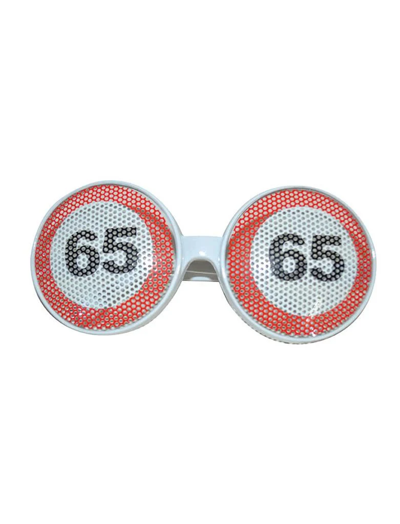 Bril traffic 65 jaar verkeersbord rood wit