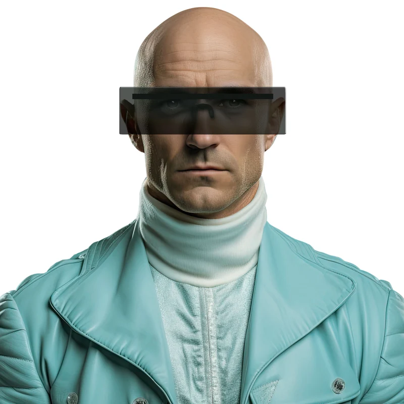 Bril futuristisch zwart met doorlopend visorglas