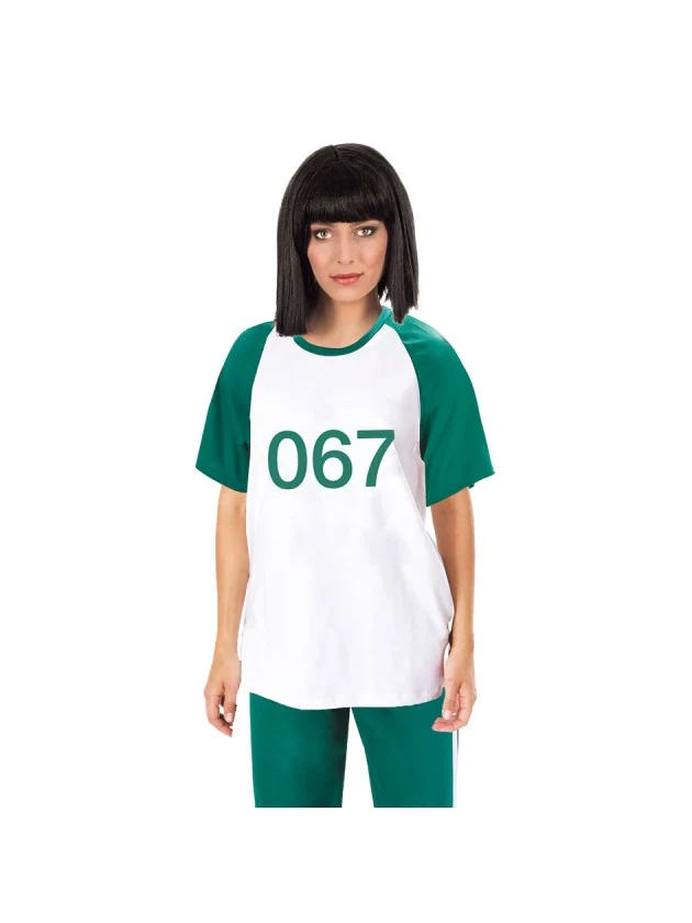 Squid Game T-Shirt 067 Groen/Wit