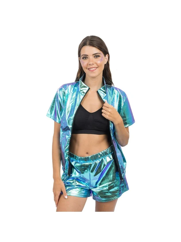 Set Jas en Broekje Blauw Iriserend