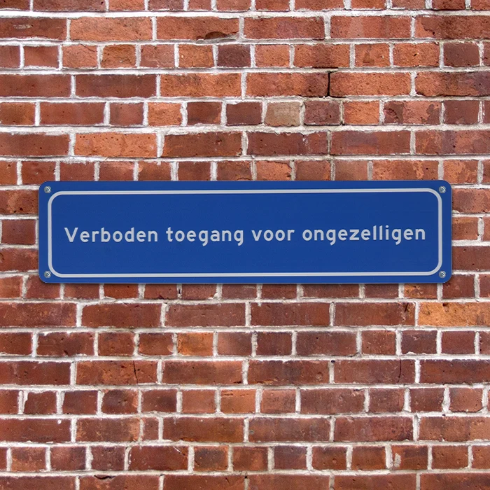 Metalen bord Ongezelligen