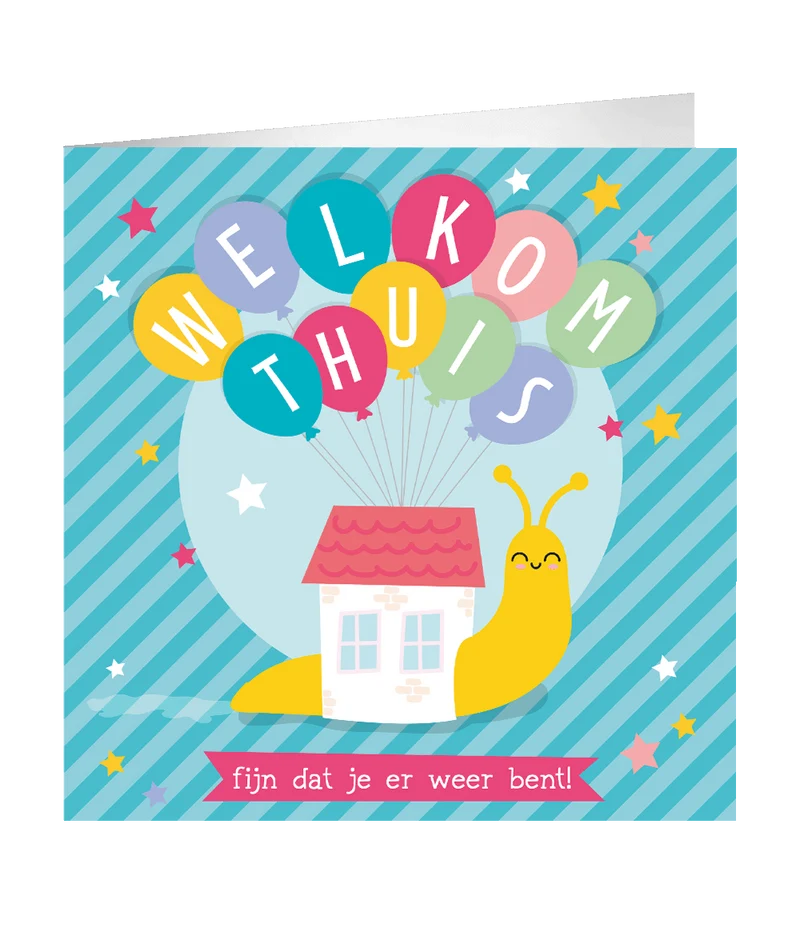 Wenskaart 'Welkom Thuis' XL