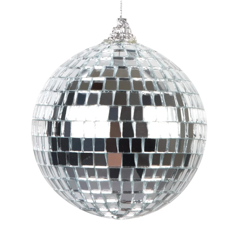 Mini discoballen - 6 stuks - zilver