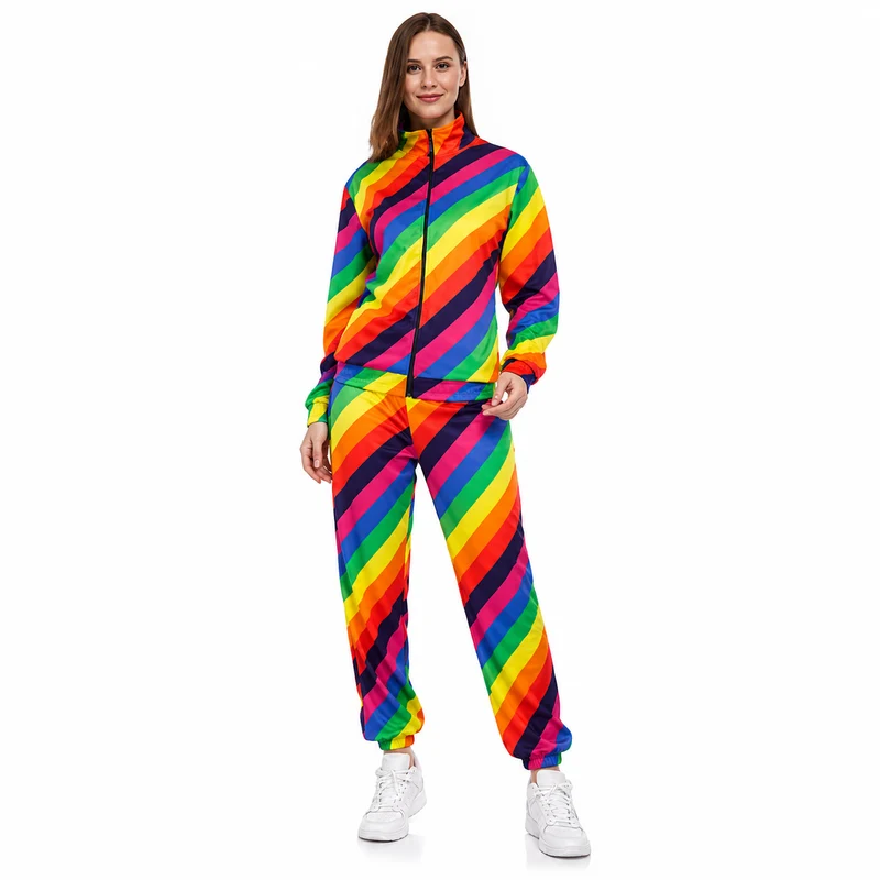 Kostuum regenboog trainingspak unisex - S/M