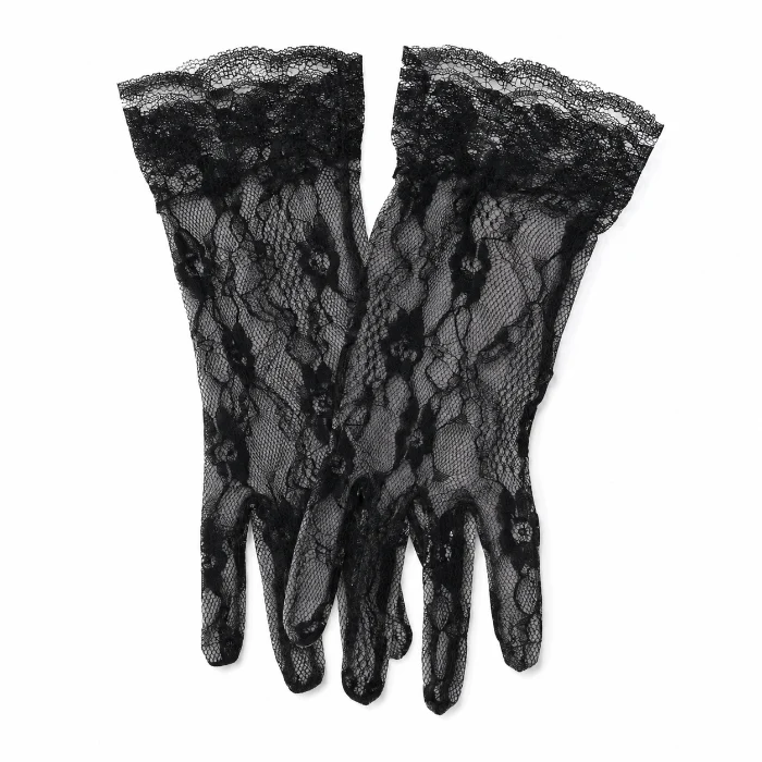 Handschoenen zwart kant one size