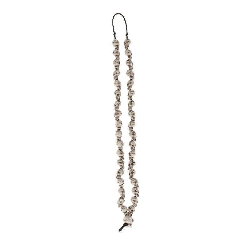 Ketting Halloween schedel wit