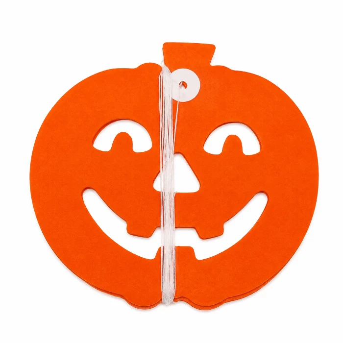 Slinger Halloween pompoen oranje 3m
