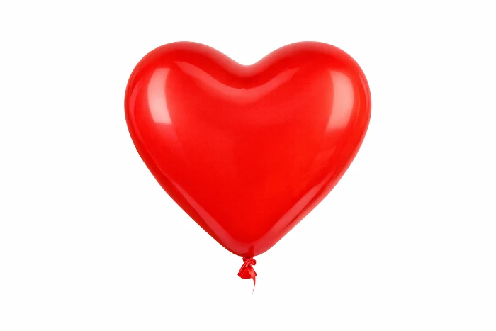 Ballonnen hart rood - 4 stuks