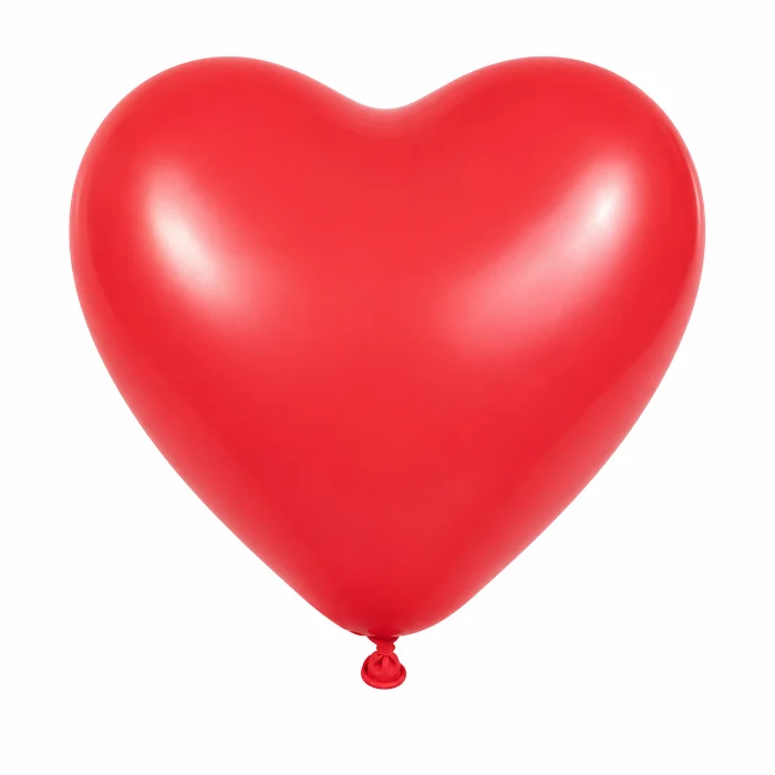 Ballonnen Pastel Hart - Rood - 12cm - 8 stuks