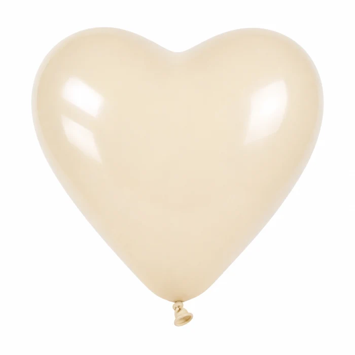 Ballonnen Pastel Hart - Wit - 30cm - 4 stuks