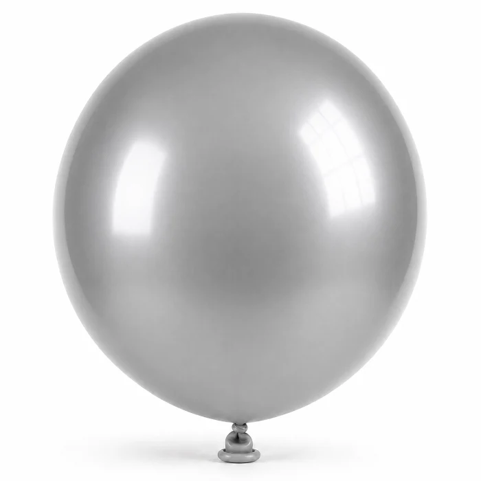 Mega Ballon Chrome - Zilver - 60cm - 1 stuk