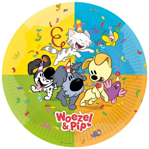 Bordjes Woezel & Pip Party 23cm (8st)