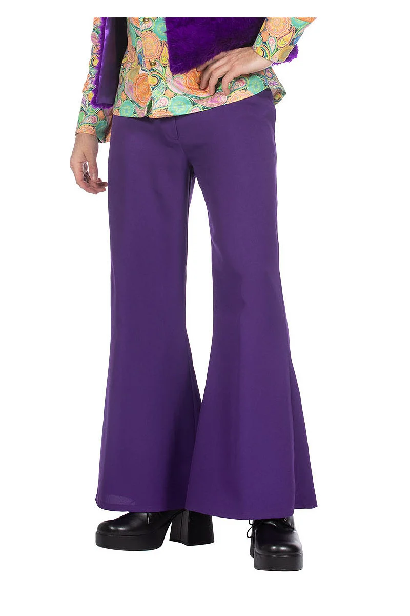 Flared Broek Paars Heren