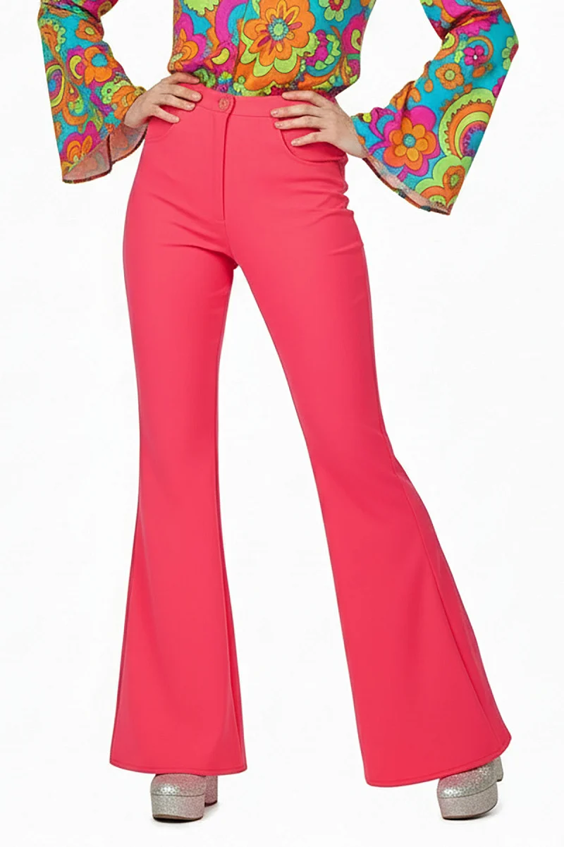 Flared Broek Neonroze Dames