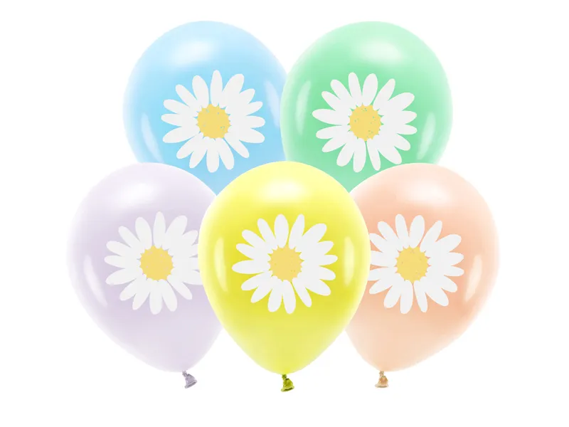 Ballonnen Madeliefjes Pastel (5st)