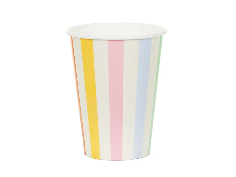 Bekertjes Pastel Strepen (6st)