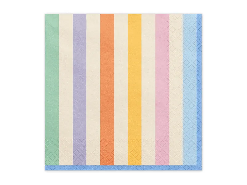 Servetten Pastel Strepen (20st)