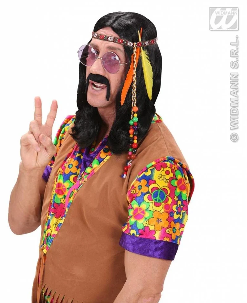 Hippie hoofdband met kraaltjes en veren