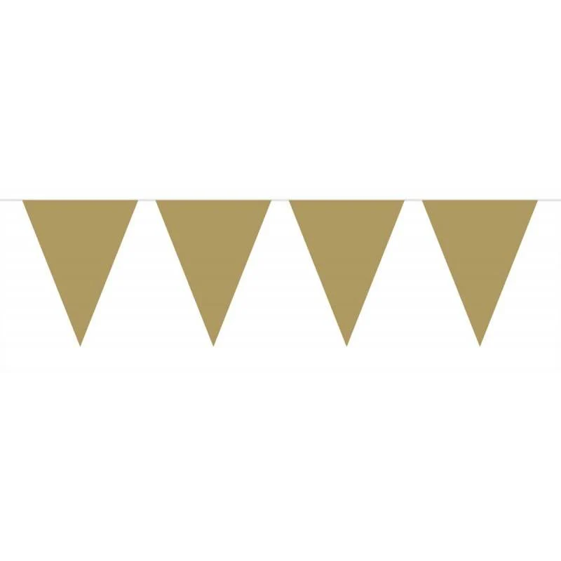 Gouden mini vlaggenlijn - 3 meter