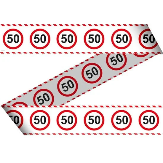 Afzetlint Verkeersbord 50 Jaar (15m)