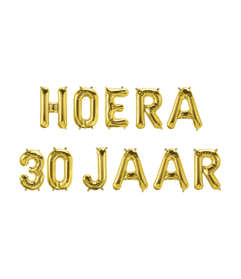Hoera 30 jaar folieballon - 40 cm