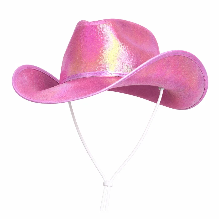 Cowboyhoed holografisch roze