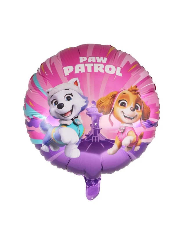 Paw Patrol Folieballon Roze Rond 43cm