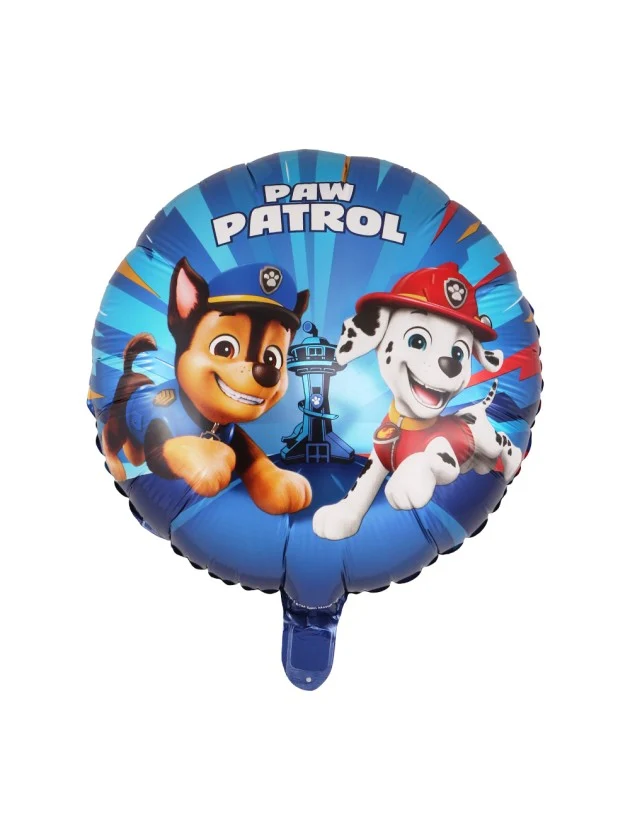 Paw Patrol Folieballon Blauw Rond 43cm