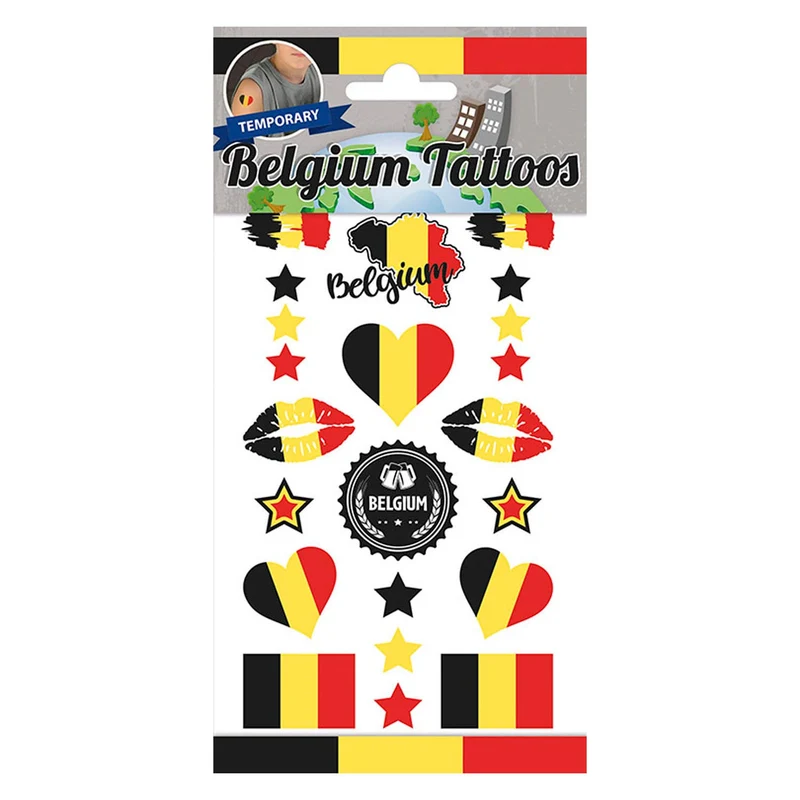 Plaktattoos Vel België (10x20cm)
