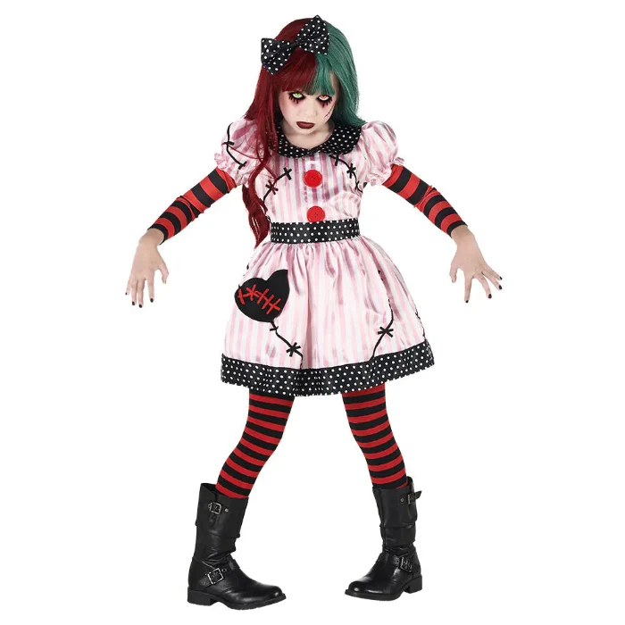 Kostuum possessed doll 7-9 jaar