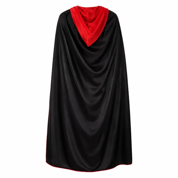 Cape Halloween zwart/rood maat M