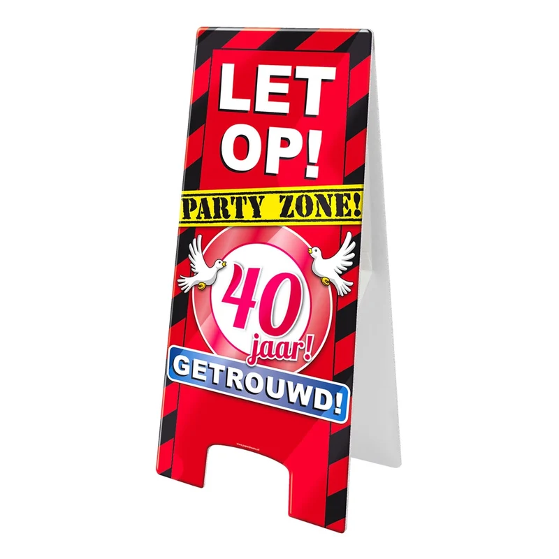 40 jaar Getrouwd - Warningsign