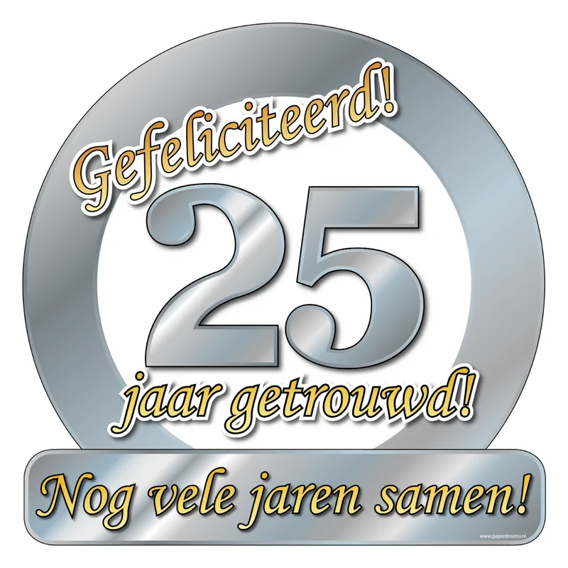 25 jaar Getrouwd - Deurbord