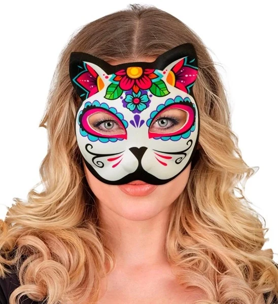 Kinloos masker dag van de doden kat Mees