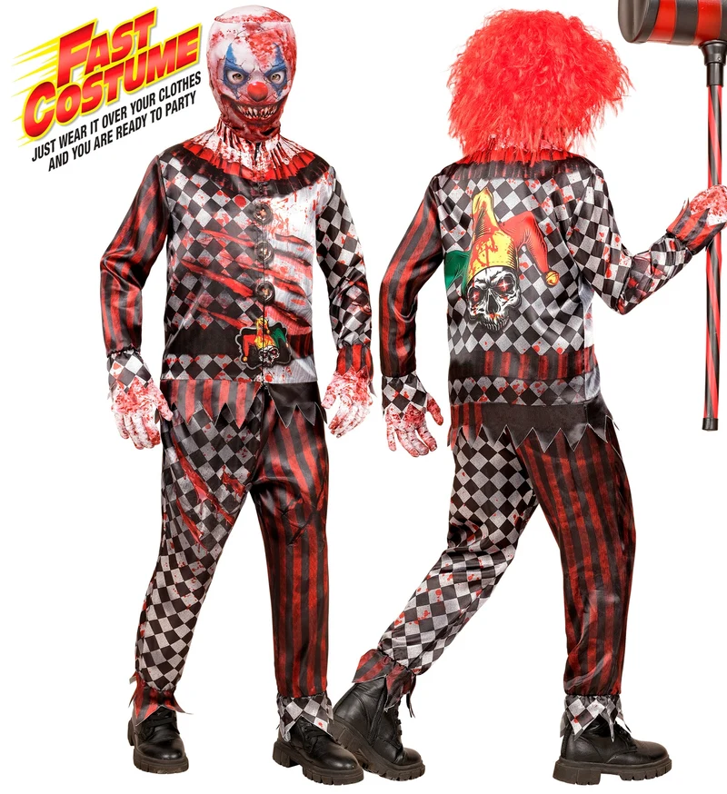Kwaadaardige clown kostuum Mila kinderen