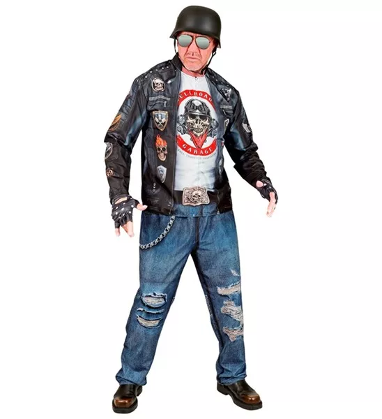 Motorrijder biker motorclub kostuum Thijs