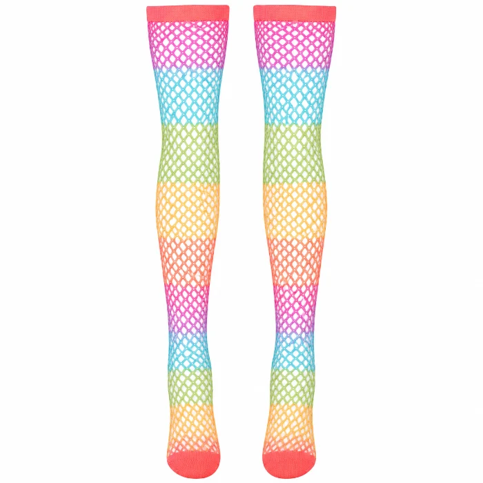 Kousen net regenboog - One size