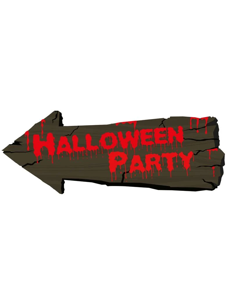 Wanddeco halloween party pijlbord karton 19 x 50 cm