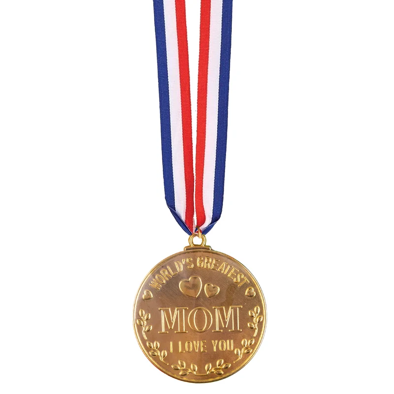 Medaille World's Greatest Mom goud met lint
