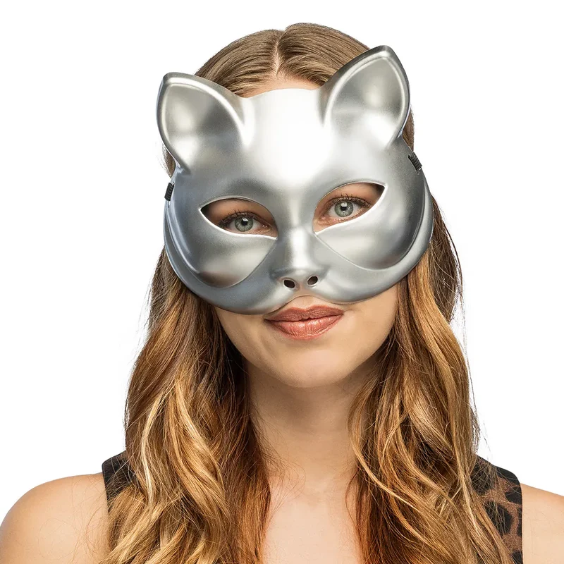 Masker Kitty Zilver