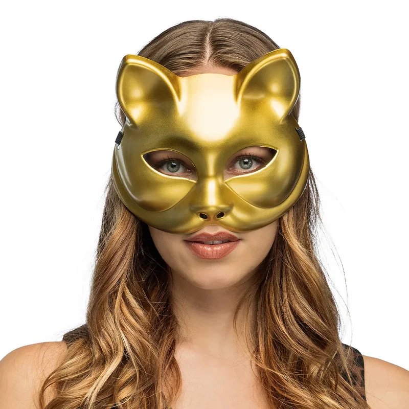 Masker Kitty Goud