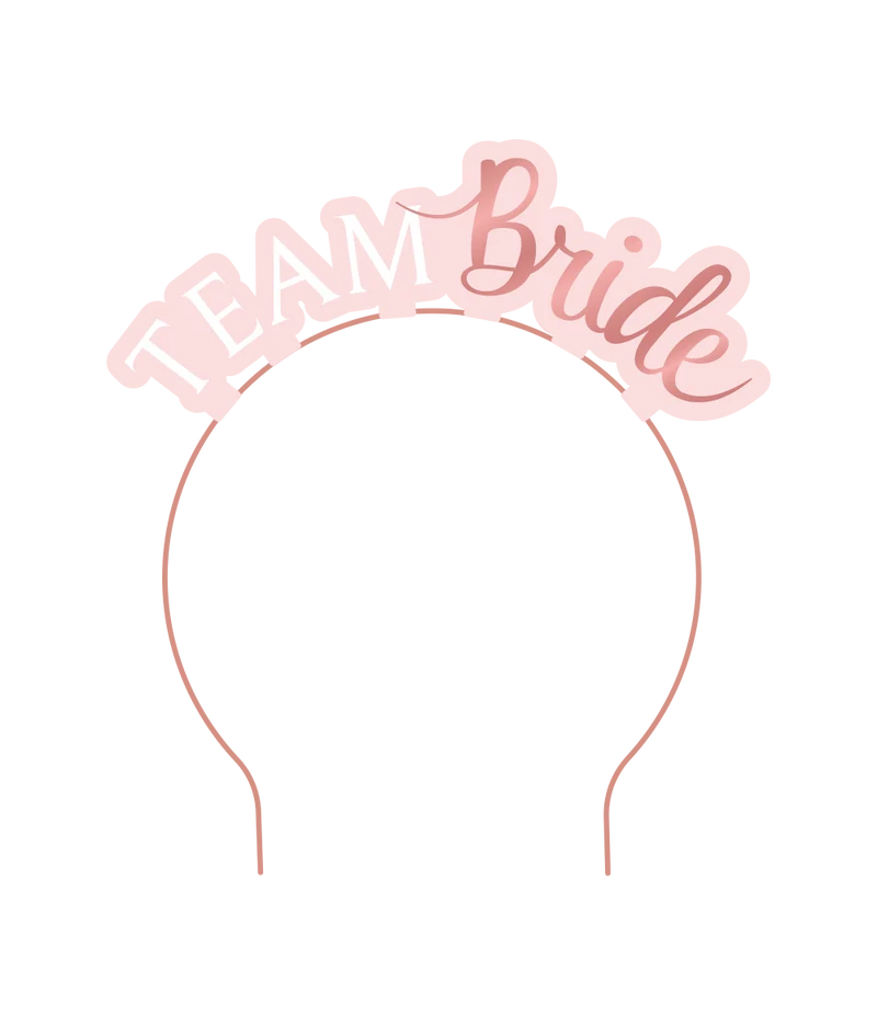 Diadeem 'Team Bride' Blush roze (7st)