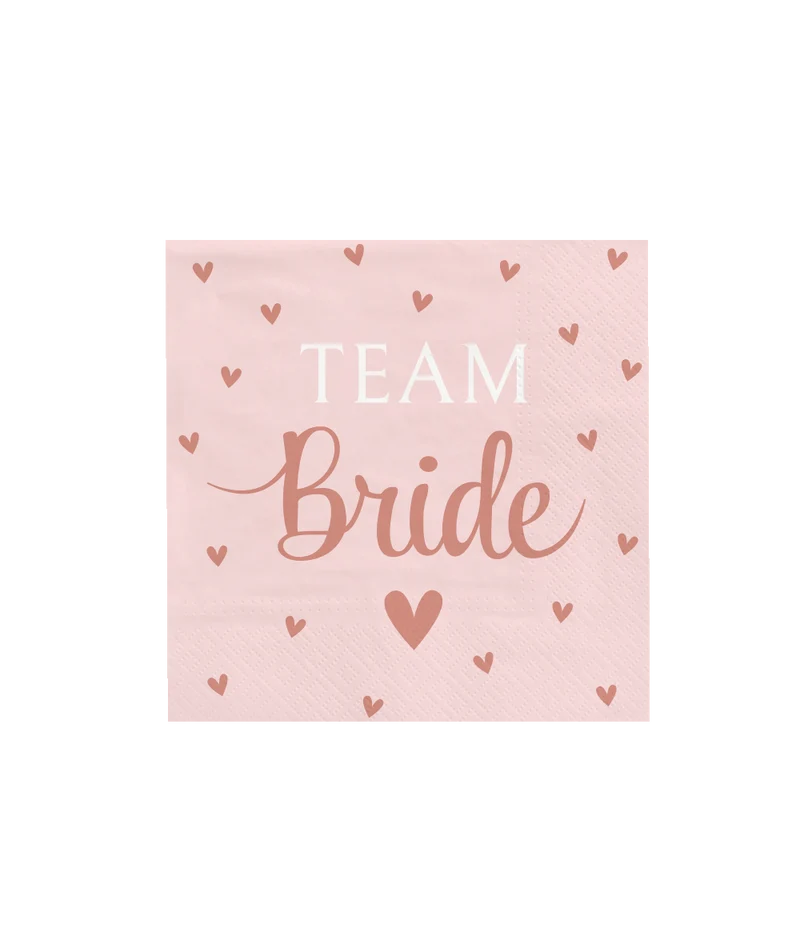 Servetten 'Team Bride' Blush roze