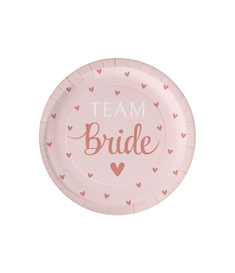 Bordjes 'Team Bride' Blush roze (8st)
