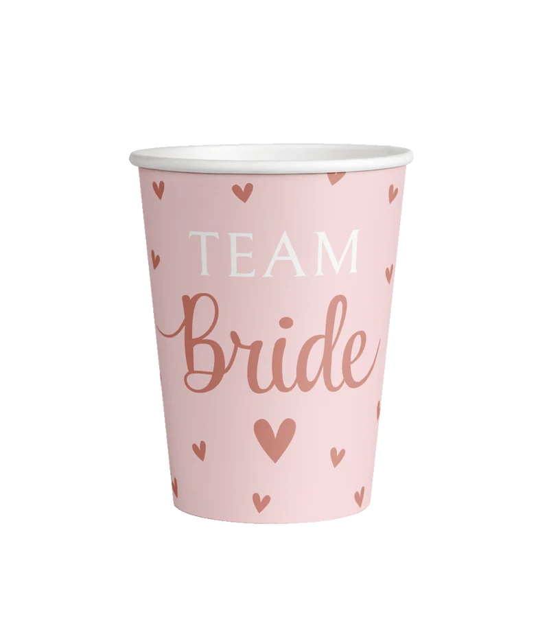Bekertjes Team Bride Blush roze (8st)