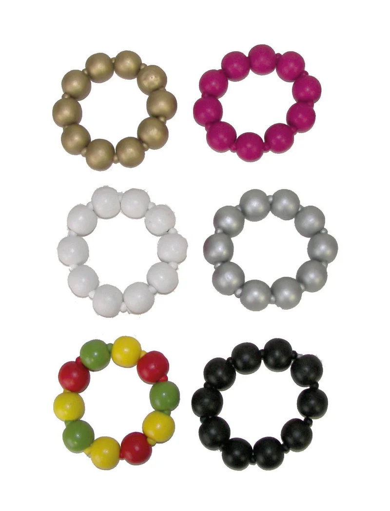 Zilveren disco armband met kralen