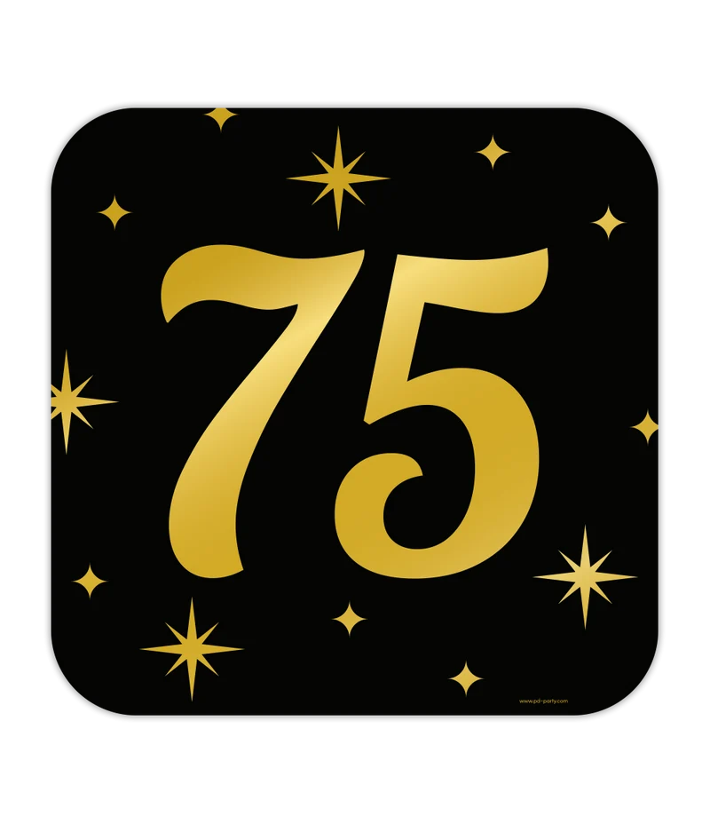 75 jaar Huldeschild - 50 x 50 cm - Classy