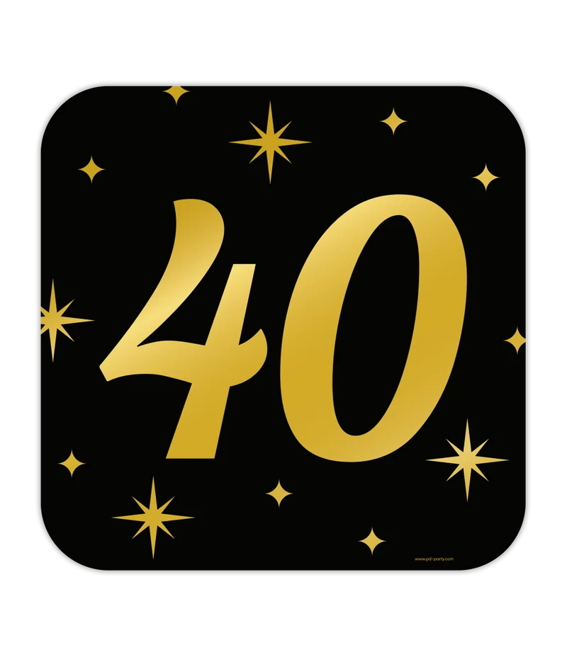 40 jaar Huldeschild - 50 x 50 cm - Classy