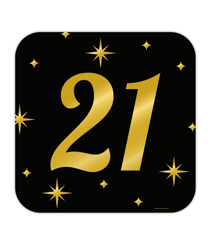 21 jaar Huldeschild - 50 x 50 cm - Classy