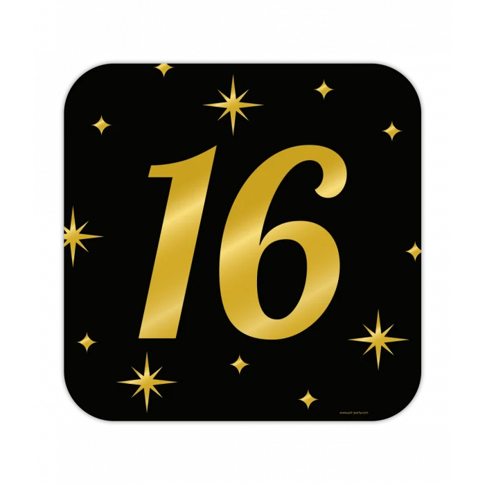 16 jaar Huldeschild - 50 x 50 cm - Classy